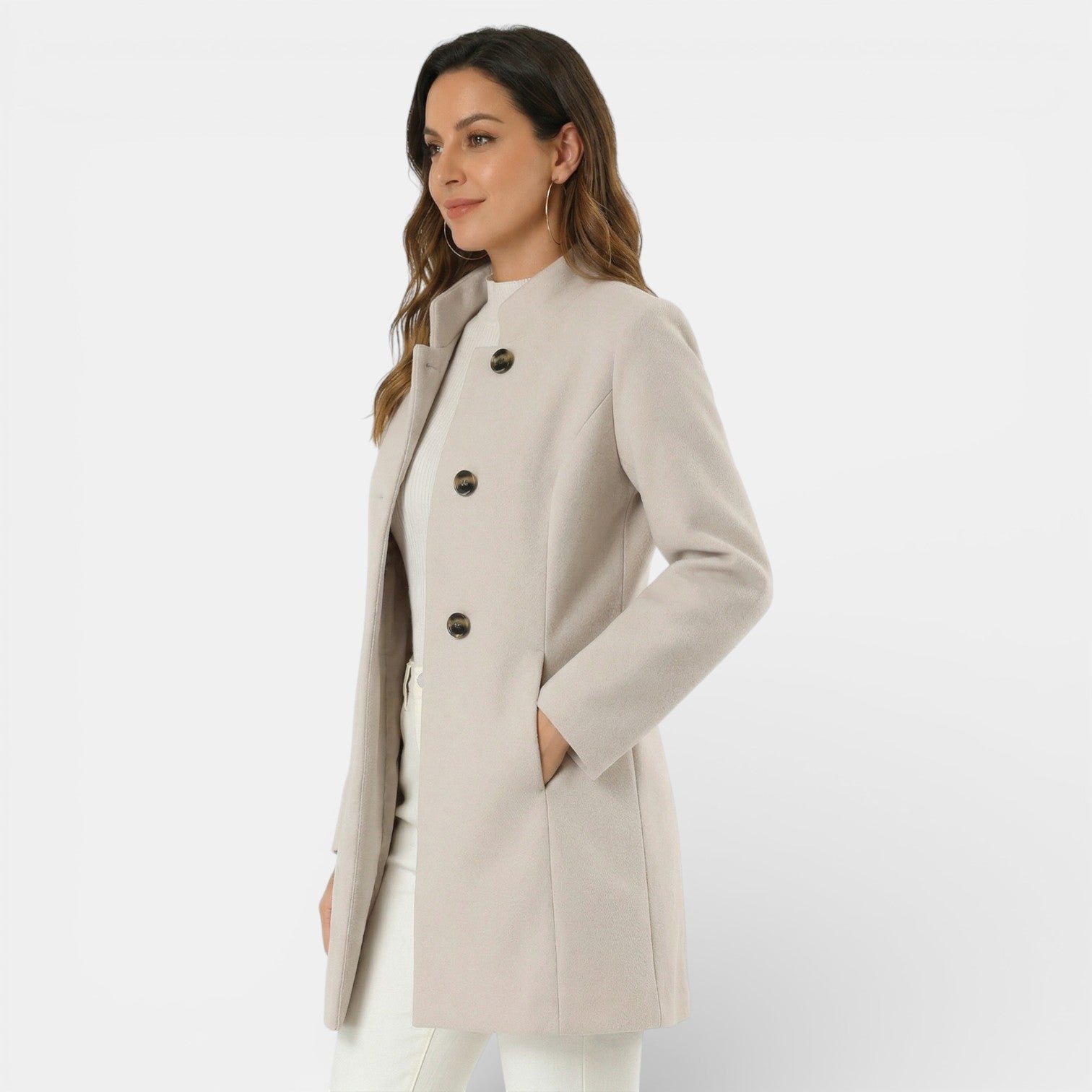 Gabardina Larga Mujer Casual