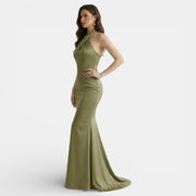Women's Halter Neck Bodycon Maxi Dress