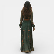 Women's Floral Boho Maxi Dress