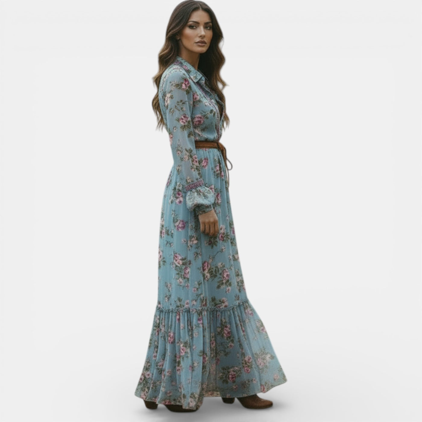 Women's Floral Boho Maxi Dress