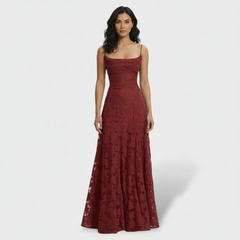 Vestido Largo Fiesta Mujer Floral Espalda Abierta
