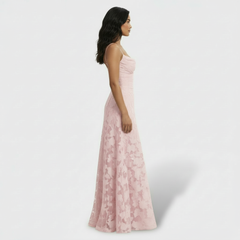 Vestido Largo Fiesta Mujer Floral Espalda Abierta