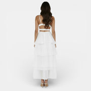 Vestido Organza Escote V Mujer