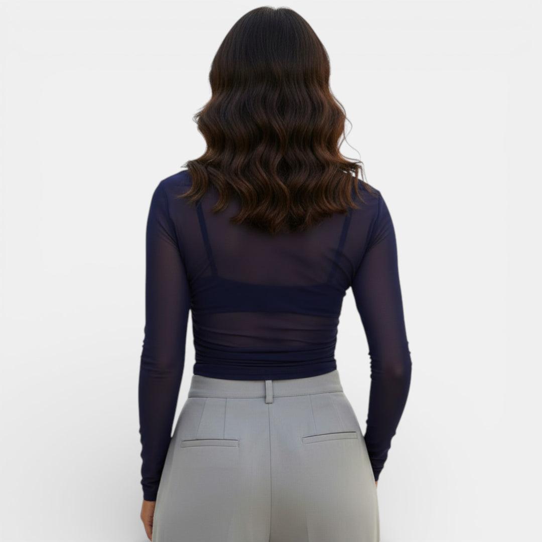 Top Ajustado Mujer Sheer