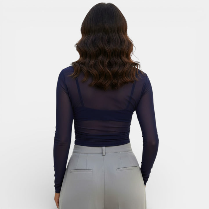 Top Ajustado Mujer Sheer