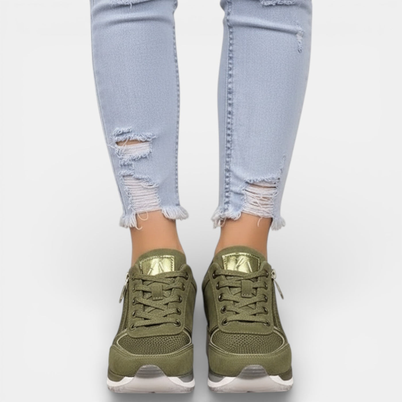 Zapatos Ortopédicos Mujer Plataforma Brillante