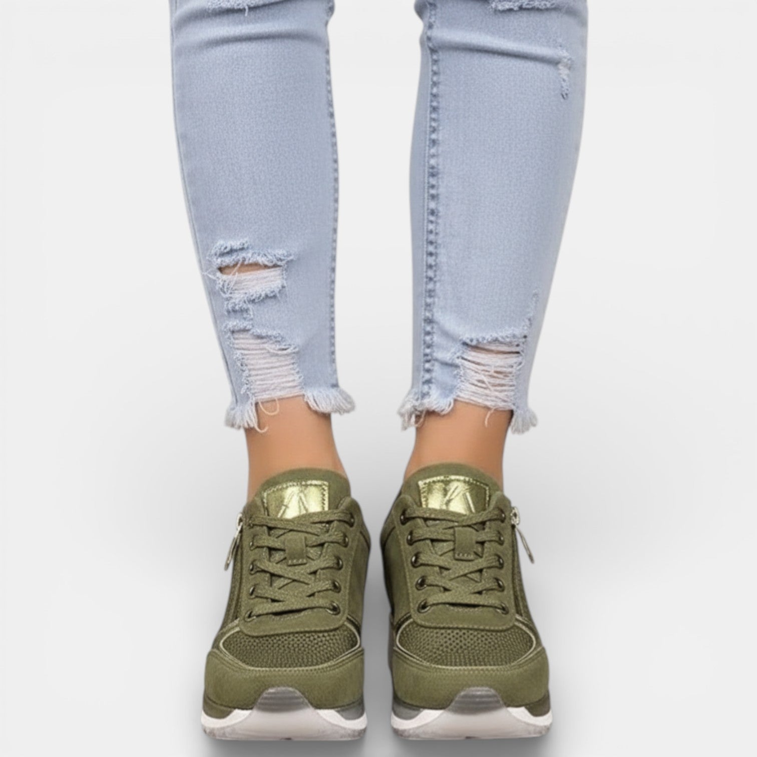 Zapatos Ortopédicos Mujer Plataforma Brillante