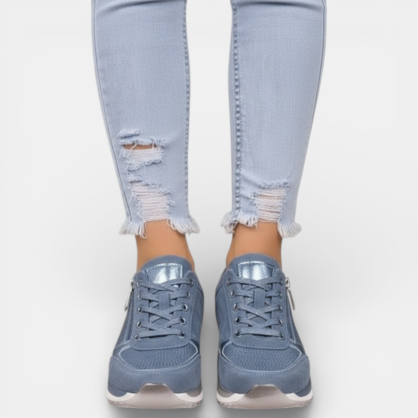 Zapatos Ortopédicos Mujer Plataforma Brillante