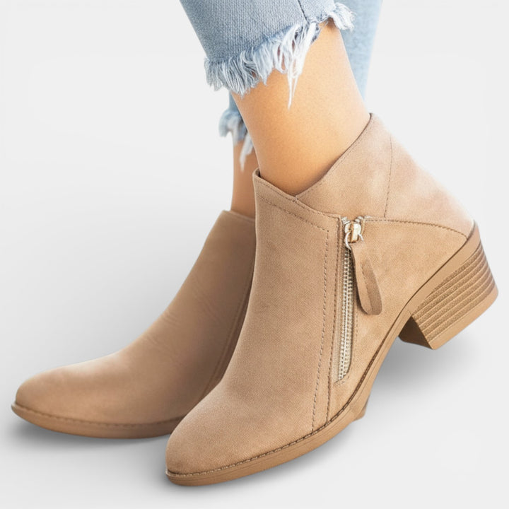 Botas Ortopédicas Mujer Cuero con Cremallera Lateral