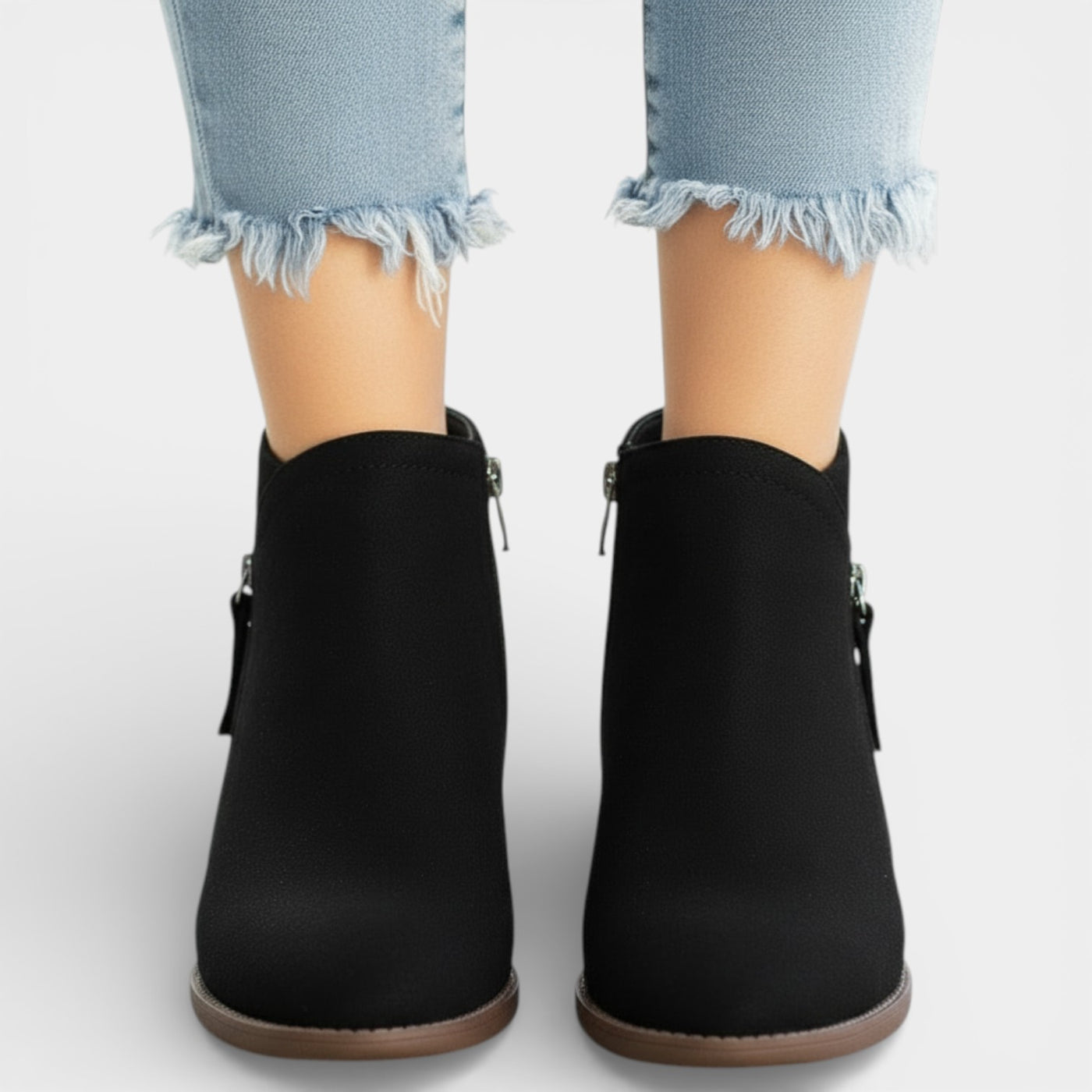 Botas Ortopédicas Mujer Cuero con Cremallera Lateral