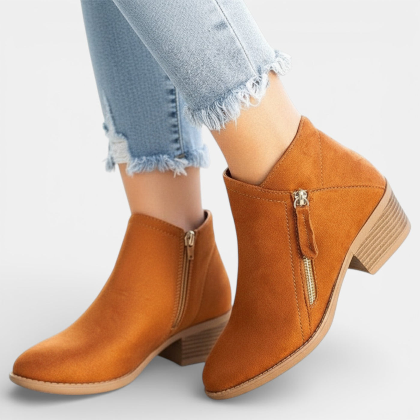 Botas Ortopédicas Mujer Cuero con Cremallera Lateral