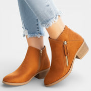 Botas Ortopédicas Mujer Cuero con Cremallera Lateral