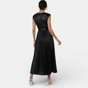 Vestido Satín Escote V Mujer Elegante