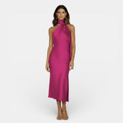 Vestido Satén Elegante Mujer