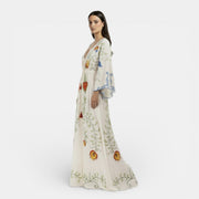 Women's Boho Floral Embroidered Maxi Dress