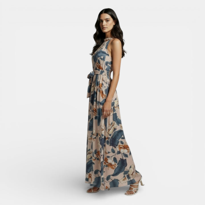 Vestido Boho Largo de Cintura Alta