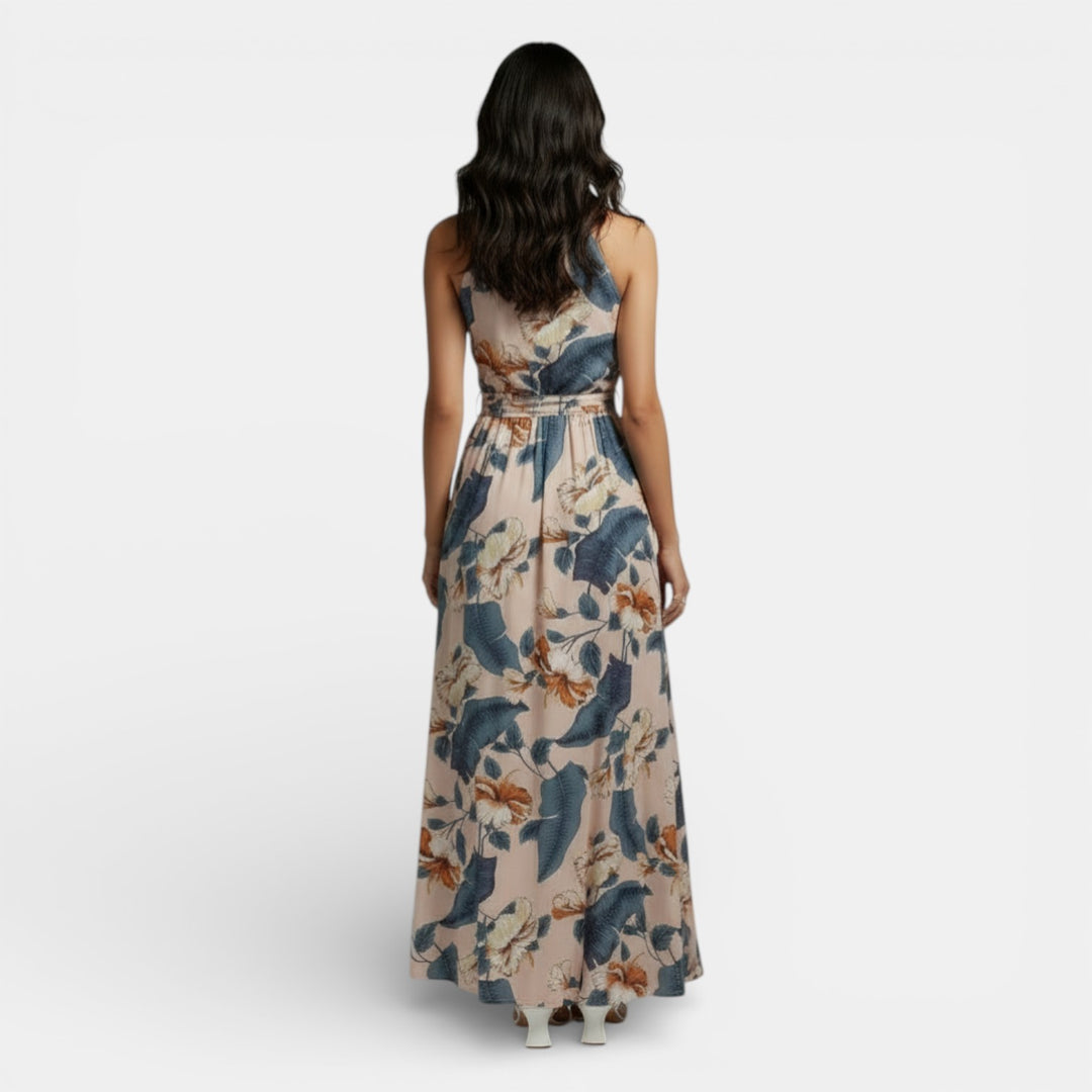 Vestido Boho Largo de Cintura Alta