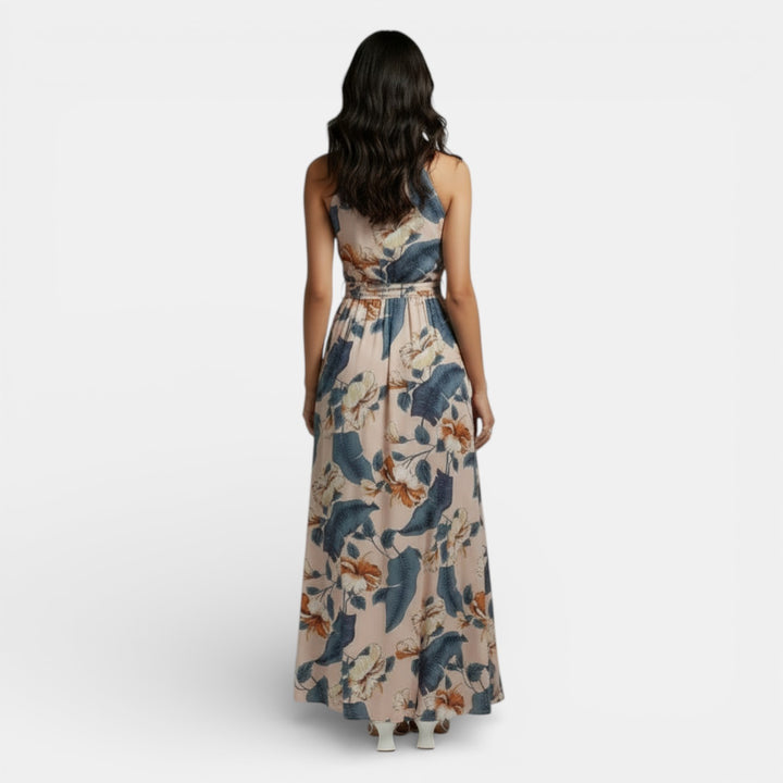 Vestido Boho Largo de Cintura Alta