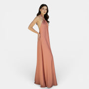 Vestido Satén Tirantes Mujer