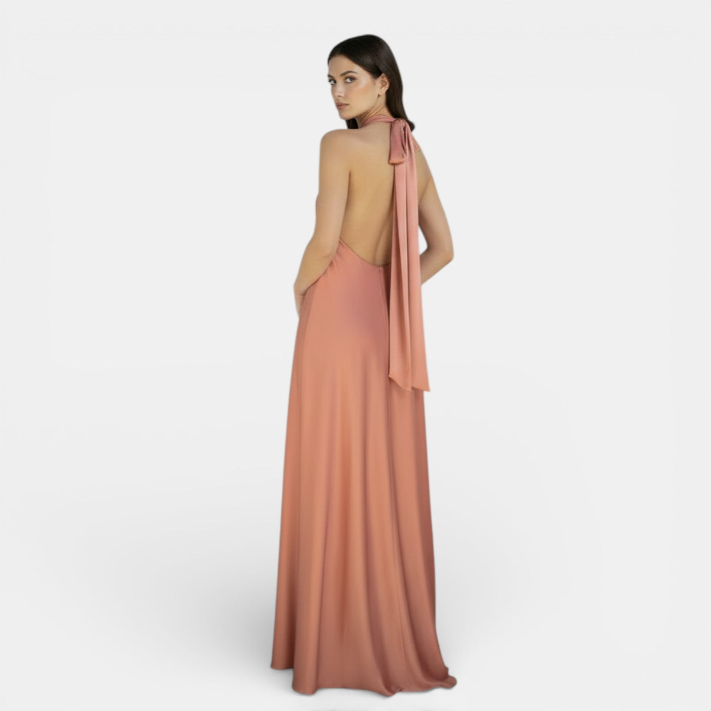 Vestido Satén Tirantes Mujer
