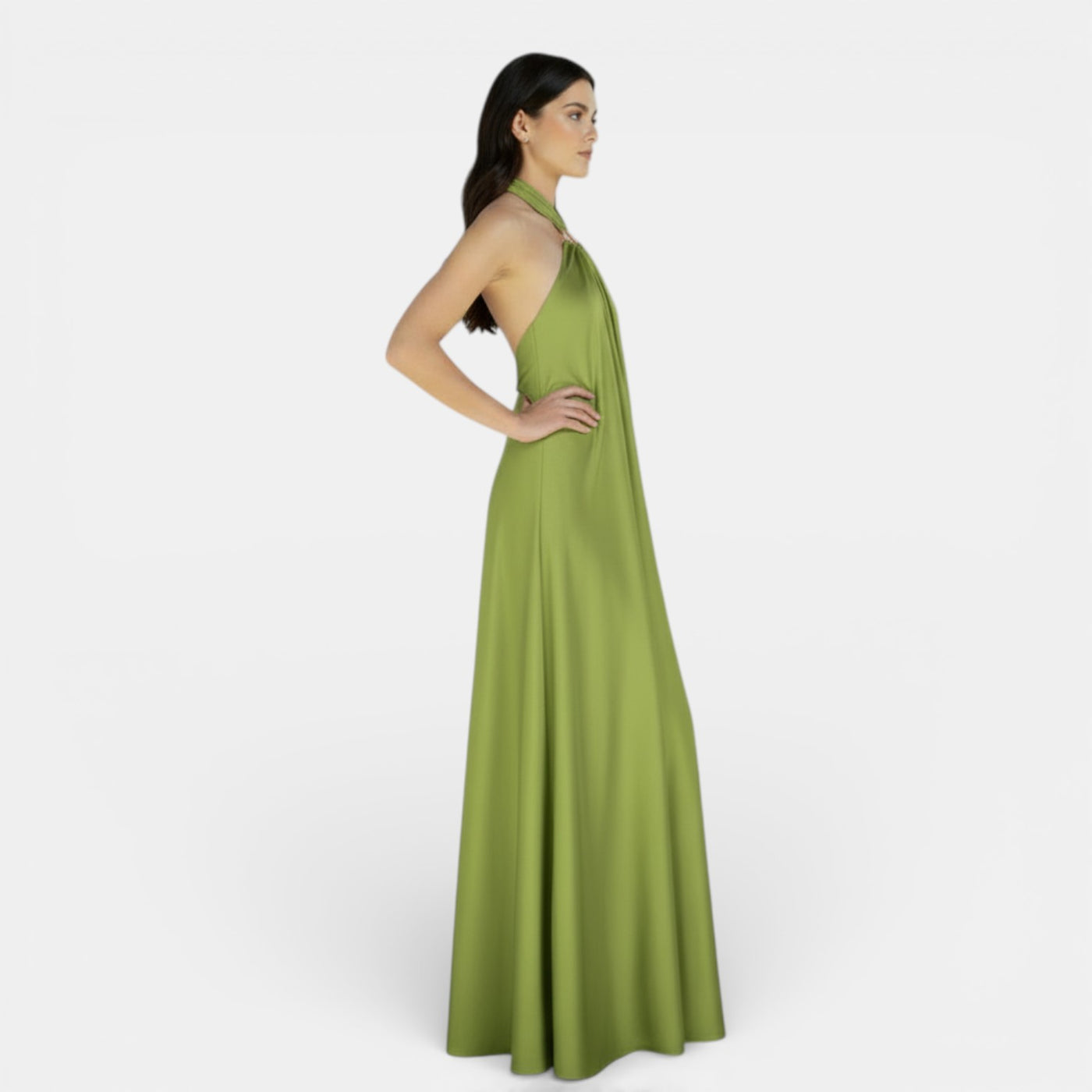 Vestido Satén Tirantes Mujer