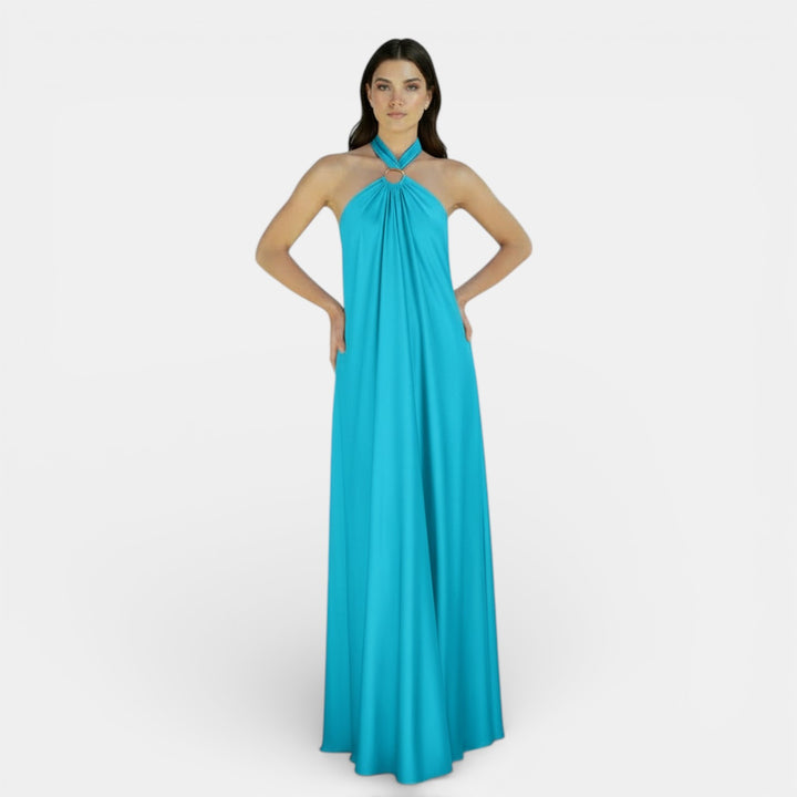 Vestido Satén Tirantes Mujer