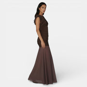 Irregular Long Mesh Dress