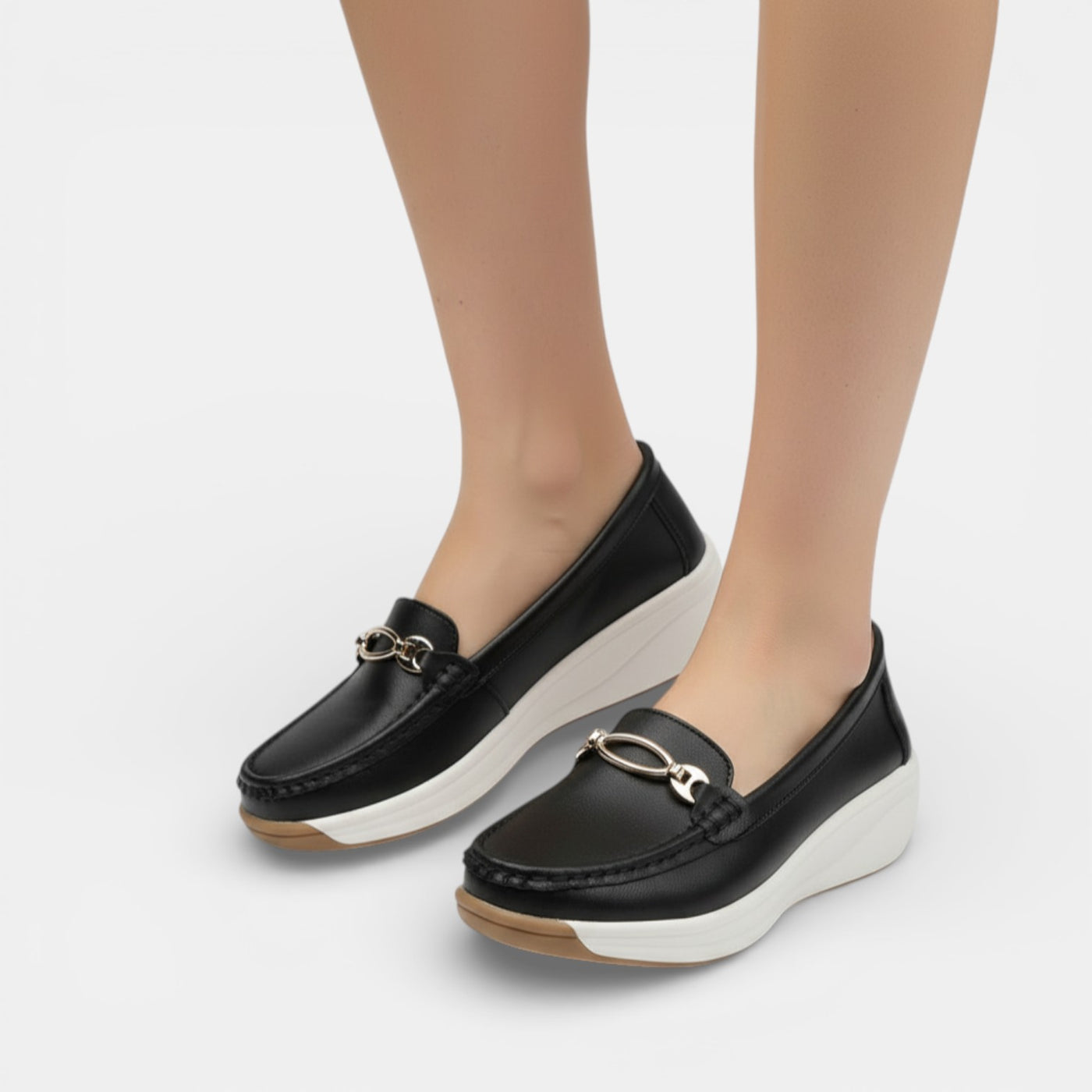 Zapatos Plataforma Mujer Hebilla Metálica