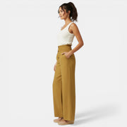 High-Waisted Linen Cotton Trousers