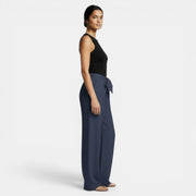 Wide-Leg Linen Cotton Trousers