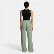 Wide-Leg Linen Cotton Trousers