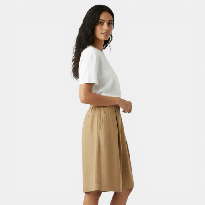Shorts Mujer Lino Algodón Verano