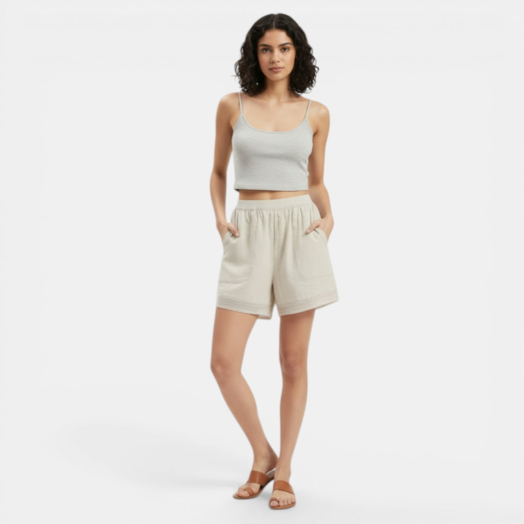 Pantalones Cortos Verano Lino Algodón