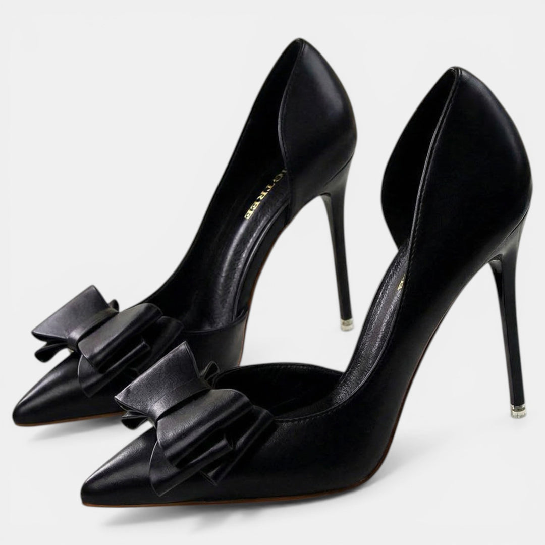 Tacones Mujer Punta Fina Abiertos Laterales