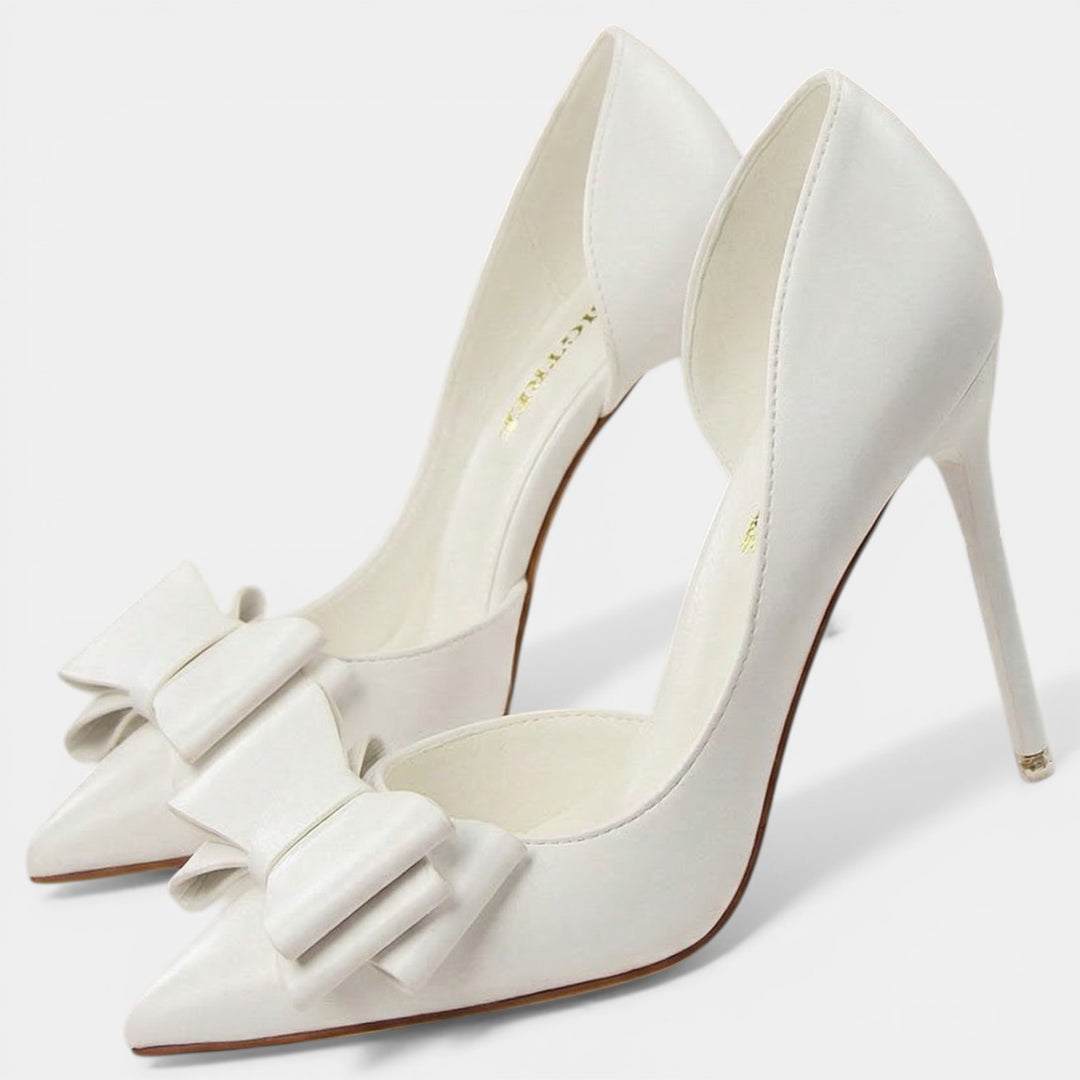 Tacones Mujer Punta Fina Abiertos Laterales