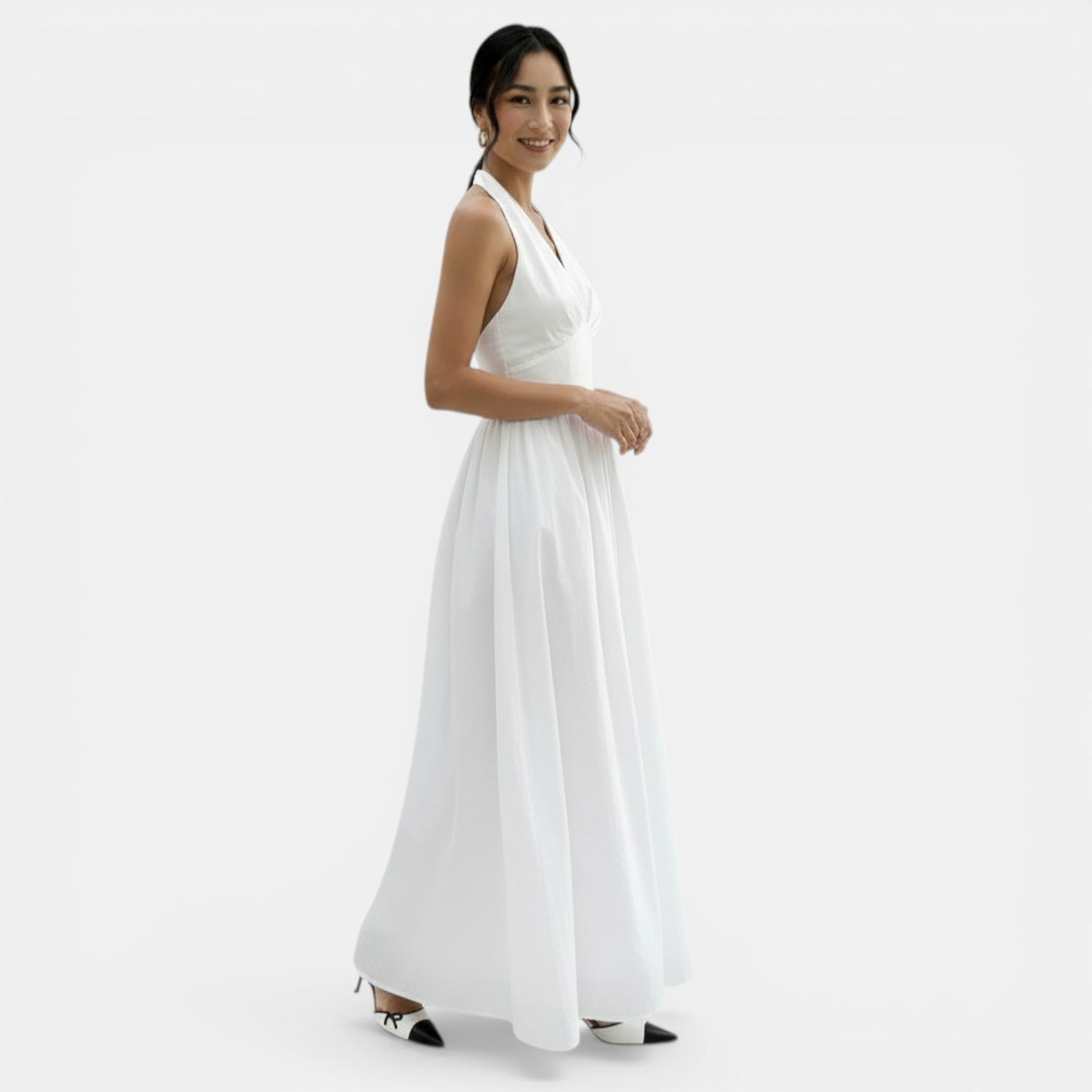 Women's Summer Lace Halter Maxi Dress