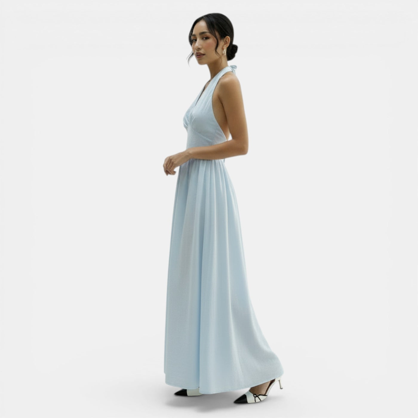 Women's Summer Lace Halter Maxi Dress