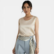 Elegant Sleeveless Satin Top