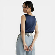 Elegant Sleeveless Satin Top