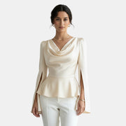 Blusa Satén Mujer Elegante