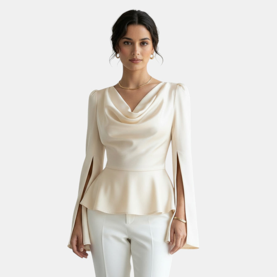 Blusa Satén Mujer Elegante