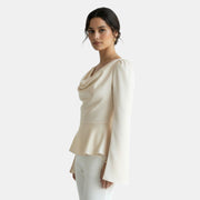 Blusa Satén Mujer Elegante