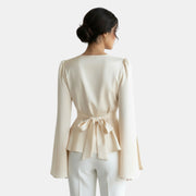 Blusa Satén Mujer Elegante