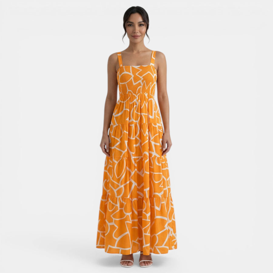 Vestido Midi Mujer Estampado Geométrico