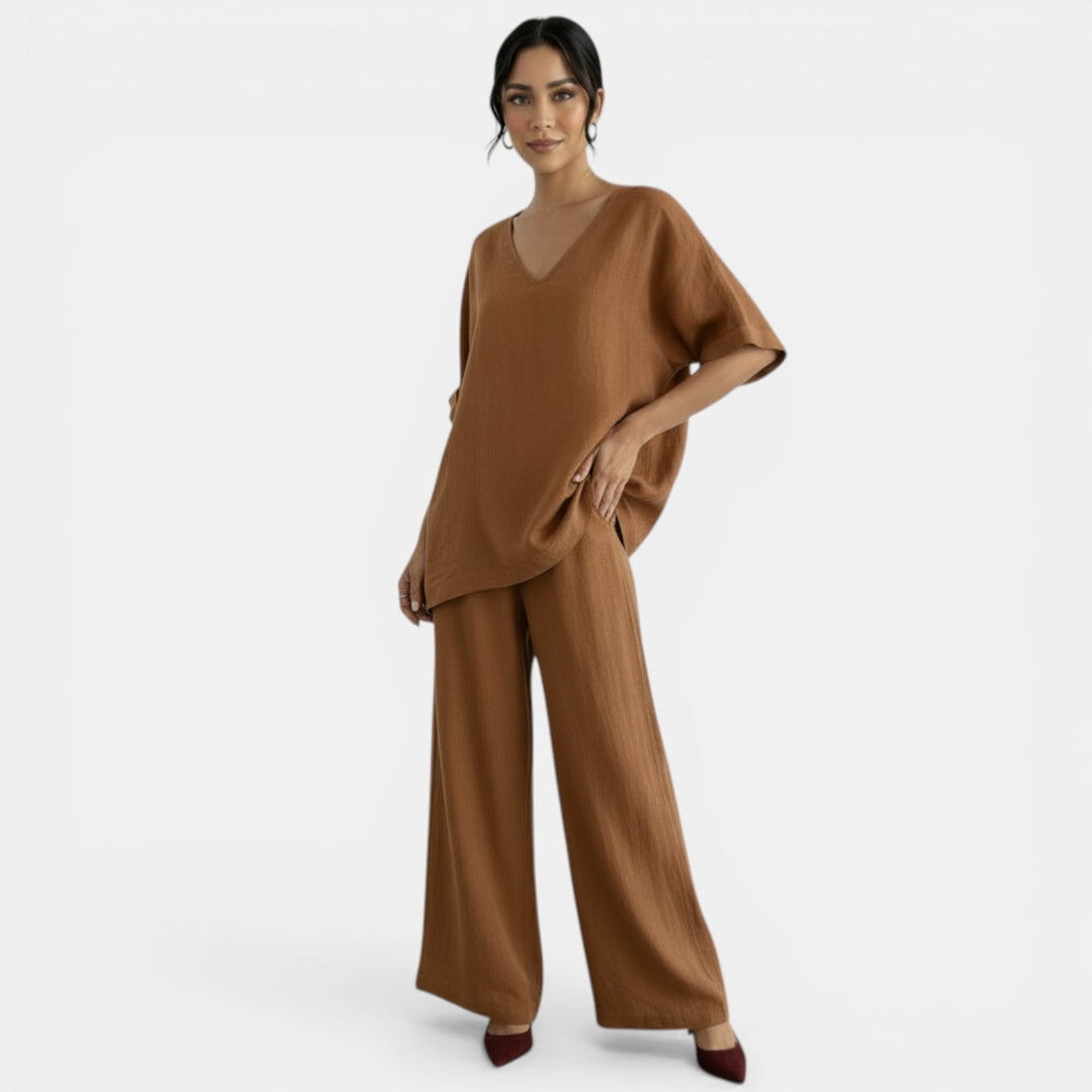 Conjunto Mujer Verano Algodón Lino