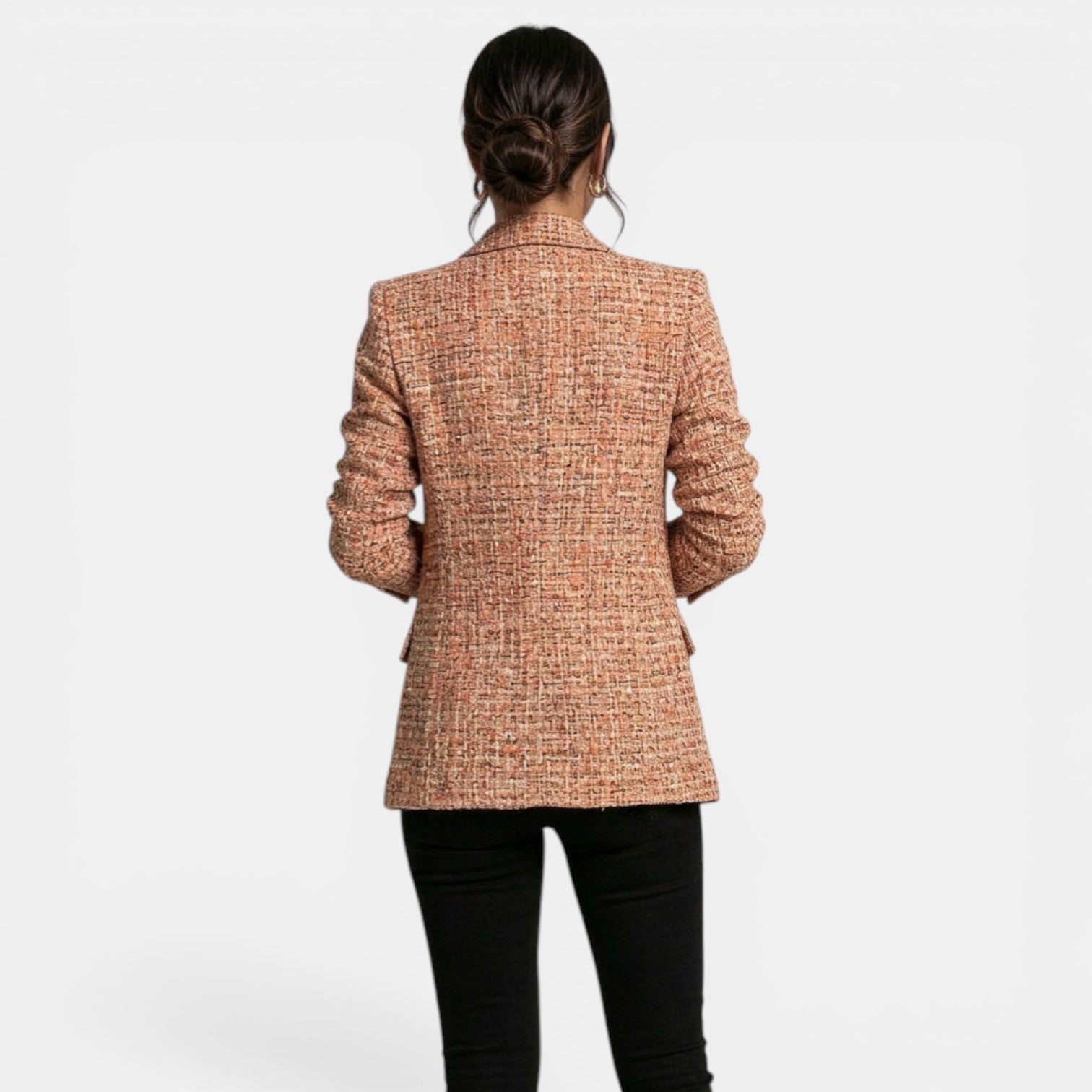 Abrigo Blazer Mujer Doble Botonadura Estampado