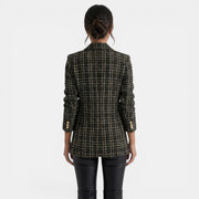 Abrigo Blazer Mujer Doble Botonadura Estampado