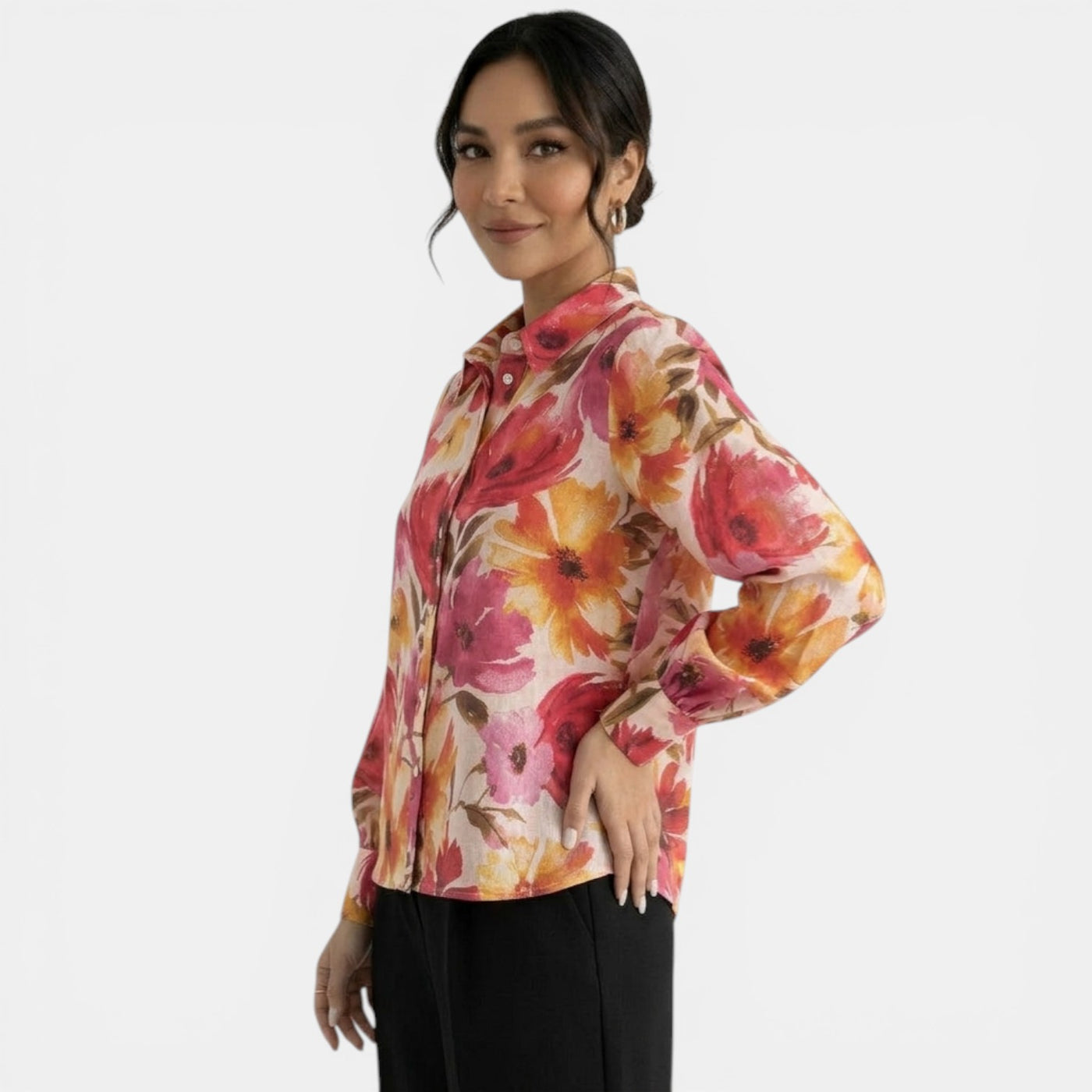 Camisa Floral Mujer Elegante