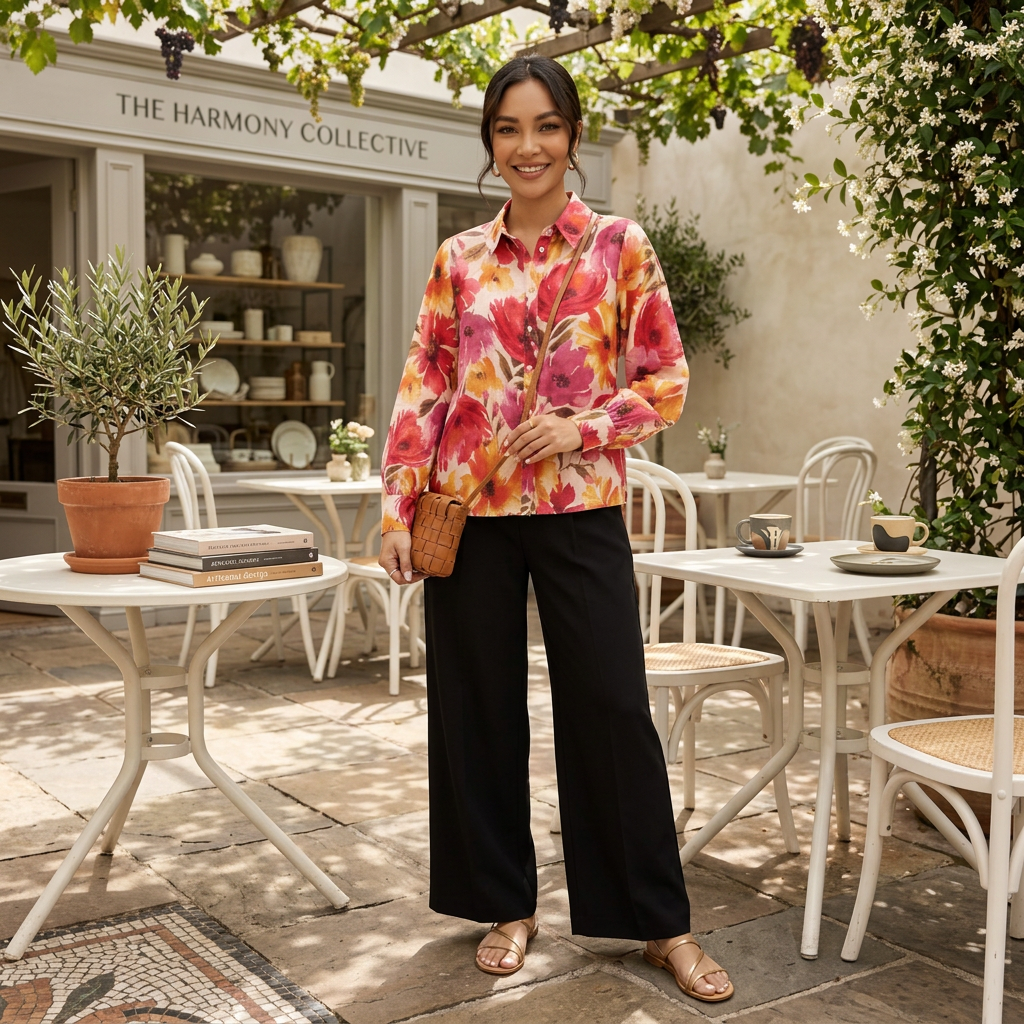 Camisa Floral Mujer Elegante