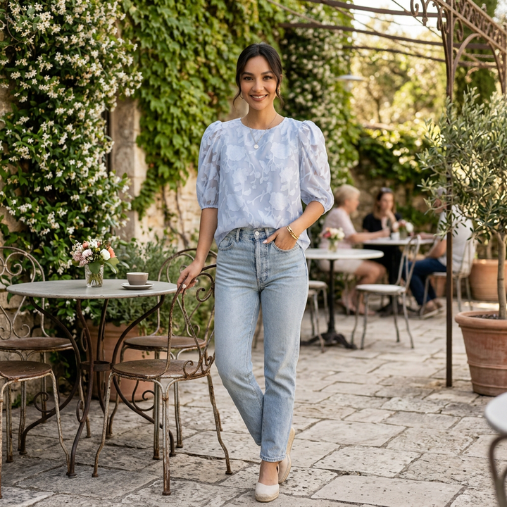 Blusa Gasa Mujer Elegante